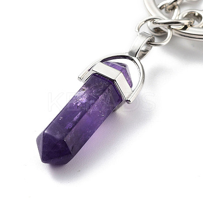 Natural & Synthetic Mixed Gemstone Keychain KEYC-M022-03-1