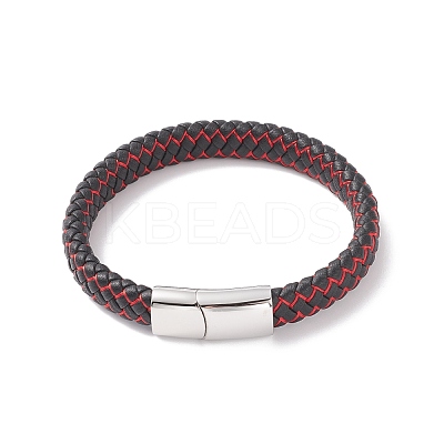 Microfiber Imitation Leather Braided Cord Bracelets BJEW-E345-07-P-1