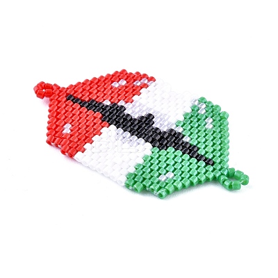 Handmade Seed Beads Links Connectors SEED-I012-57-1