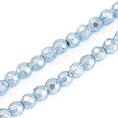 Baking Paint Electroplated Synthetic Non-magnetic Hematite Beads Strands G-H072-A01-01-1