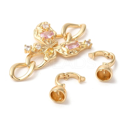 Brass Fold Over Clasps KK-A227-35G-1