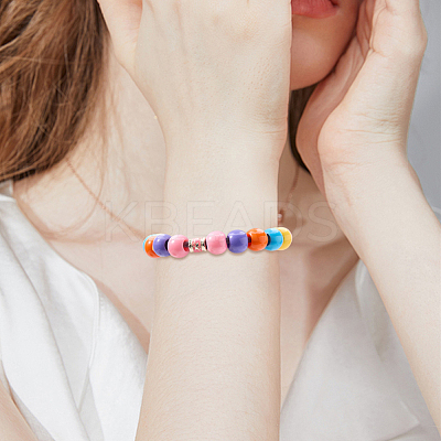 200Pcs Opaque Acrylic Beads SACR-SP0001-35A-1