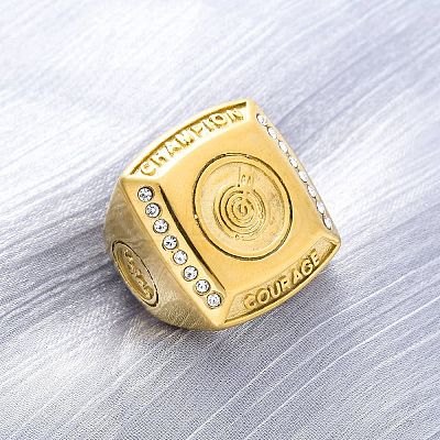 304 Stainless Steel and Rhinestone Finger Rings for Women RJEW-B121-03B-G-1