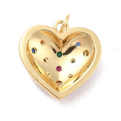 Eco-Friendly Brass Micro Pave Cubic Zirconia with Enamel Pendants LS-KK-K268-15G-1