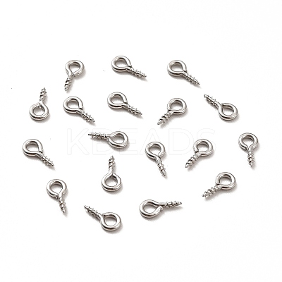Non-Tarnish 304 Stainless Steel Screw Eye Pin Peg Bails LS-STAS-E044-07P-01-1