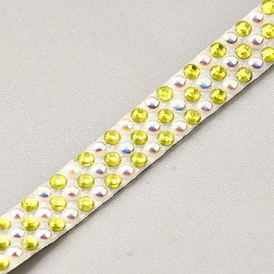Resin Self Adhesive Sewing Trim Rhinestone Tape DIY-TAC0023-50E-1