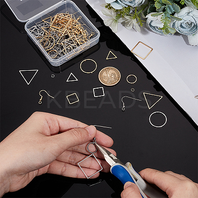 Geometry Charm Drop Earring DIY Making Kit DIY-UN0003-01-1