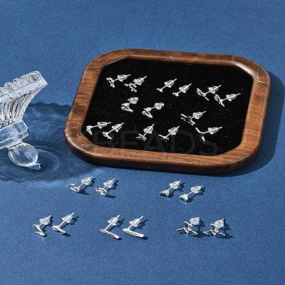 2 Pairs Alloy Stud Earrings for Women EJEW-FS0001-27H-1