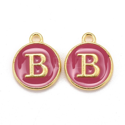 Golden Plated Alloy Enamel Charms ENAM-S118-08B-1
