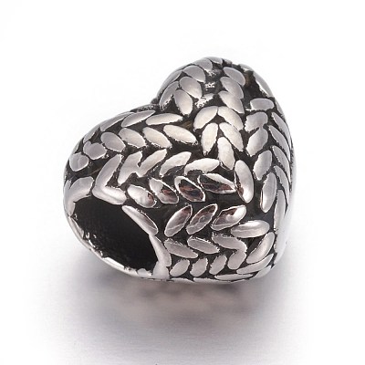Retro 316 Surgical Stainless Steel European Style Beads OPDL-L013-13AS-1