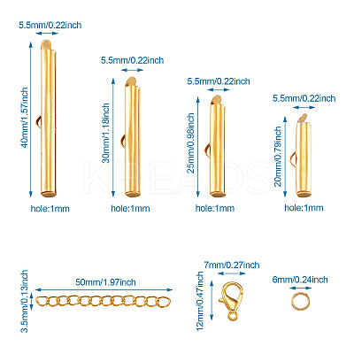 Iron Slide On End Clasp Tubes FIND-PJ0001-01-1