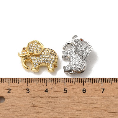 Brass Cubic Zirconia Beads ZIRC-F001-148-1