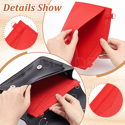 5Pcs 5 Colors Wool Felt Bag Organizer Inserts FIND-WR0007-29B-1