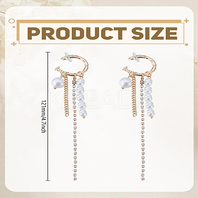 1Pair Alloy Rhinestone Stud Earrings EJEW-LP0012-02G-1