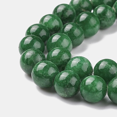 Natural Mashan Jade Round Beads Strands G-D263-8mm-XS26-1