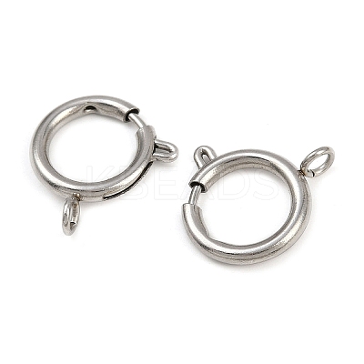 304 Stainless Steel Spring Ring Clasps STAS-B095-05H-P-1