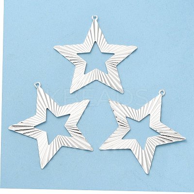 Rack Plating Brass Filigree Pendants KK-M250-19S-1