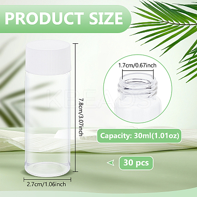 Clear Glass Screw Top Bead Storage Tubes AJEW-WH0880-47A-1