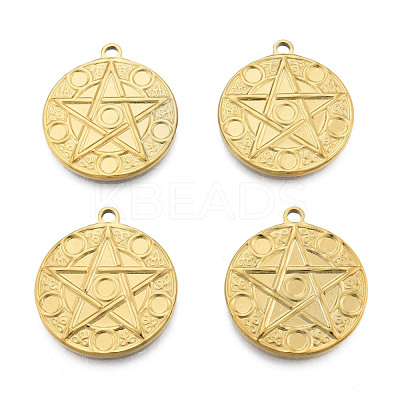 Ion Plating(IP) 201 Stainless Steel Pendants STAS-N098-214LG-1