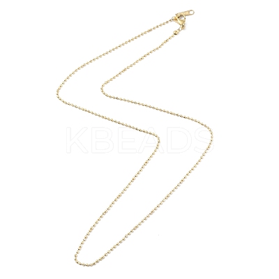 Ion Plating(IP) 304 Stainless Steel Ball Chain Necklace for Men Women NJEW-M200-03G-1