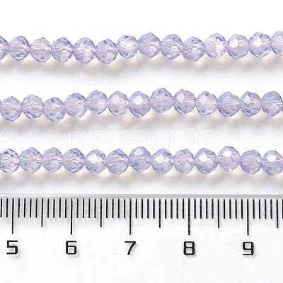 Baking Paint Transparent Glass Beads Strands DGLA-A034-J4MM-D03-1