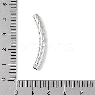 304 Stainless Steel Curved Tube Beads STAS-M071-03E-P-1