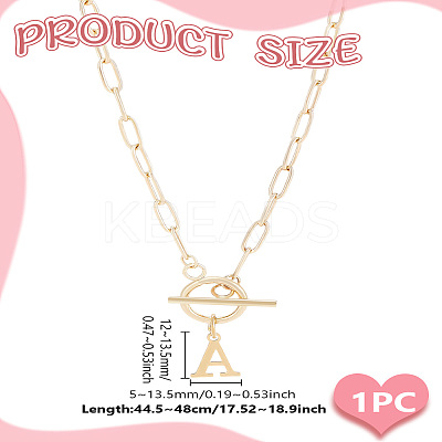 304 Stainless Steel Letter Pendant Necklaces NJEW-LP0001-52A-G-1