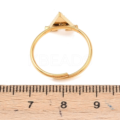 304 Stainless Steel Micro Pave Cubic Zirconia Cuff Open Rings LS-RJEW-D336-01G-10-1
