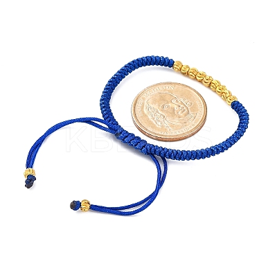 Polyester Cord Braided Bead Bracelets for Women BJEW-L698-01G-13-1