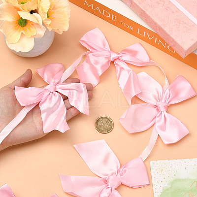 2Pcs Cloth Bowknot Hanging Banner for Christmas Tree Decoration AJEW-SP0002-82D-1