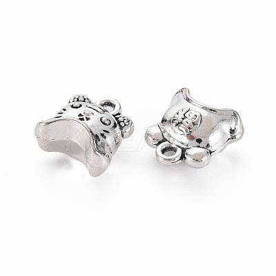 Tibetan Style Alloy Charms TIBEP-N010-013AS-RS-1