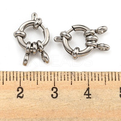 Non-Tarnish 304 Stainless Steel Spring Ring Clasps STAS-G190-17P-C-1