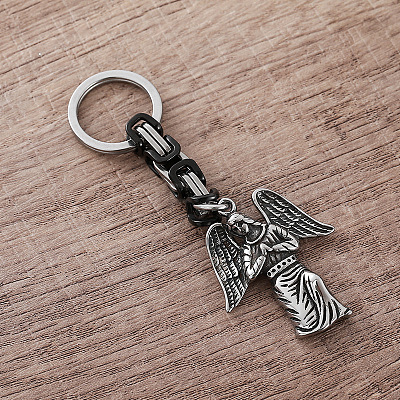 Vintage 304 Stainless Steel Angel Maria Keychains MY5098-1