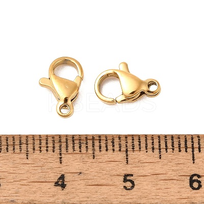 Ion Plating(IP) 304 Stainless Steel Lobster Claw Clasps STAS-AB10-G-01-1