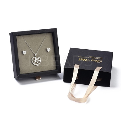 Paper Drawer Jewelry Set Box CON-P015-03A-1