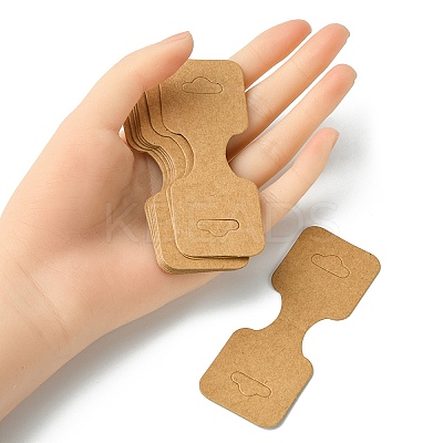 Kraft Paper Fold Over Jewelry Display Cards with Hanging Hole CDIS-YW0001-12-1