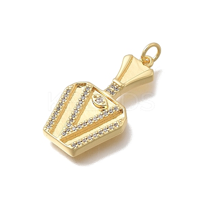 Brass Micro Pave Cubic Zirconia Bottle Pendants KK-D431-051A-02-1