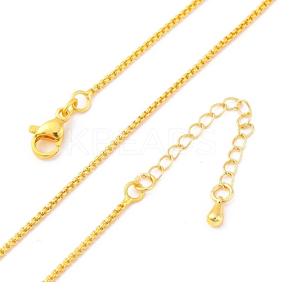 Brass Box Chains Necklaces for Women NJEW-D302-08G-1