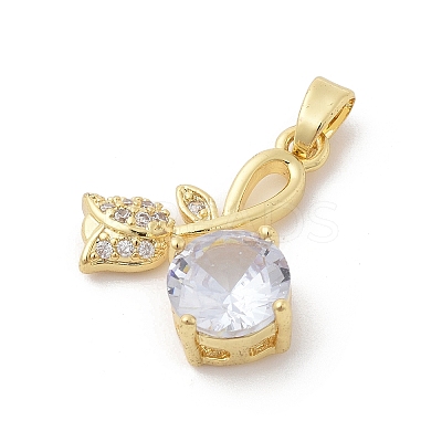 Brass Micro Pave Cubic Zirconia Pendants LS-ZIRC-I069-01G-05-1