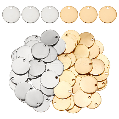 60Pcs 2 Colors Ion Plating(IP) 304 Stainless Steel Charms STAS-PH0005-64-1