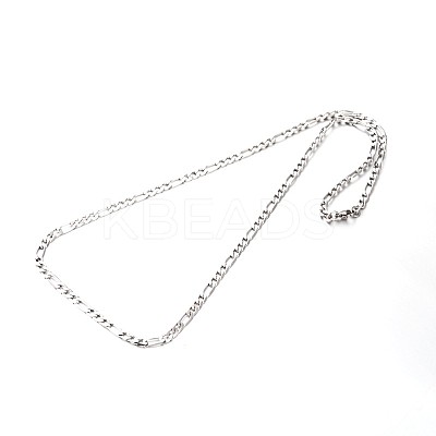 Tarnish Resistant 304 Stainless Steel Figaro Chains Necklaces NJEW-O051-01-1