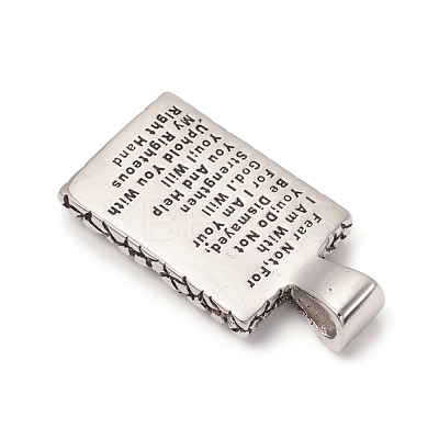 304 Stainless Steel Bible Pendants STAS-I132-17ASG-1
