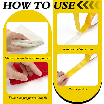 2 Rolls 2 Styles Plastic Double Sided Adhesive Tapes for Fixing Carpet AJEW-ME0001-41-1