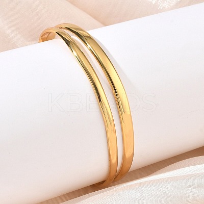 304 Stainless Steel Hollow Cuff Bangles SA-CBA46AF-29G-1