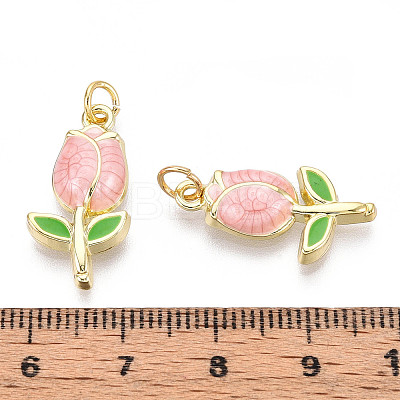 Brass Enamel Pendants KK-N268-85G-1
