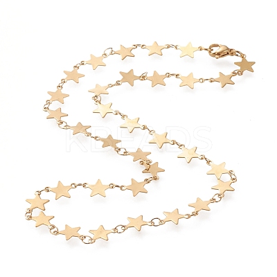 PVD Vacuum Plating 304 Stainless Steel Link Chain Necklaces STAS-I156-26G-1