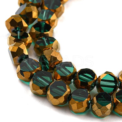 Electroplate Transparent Glass Beads Strands X-EGLA-G037-02A-HP07-1
