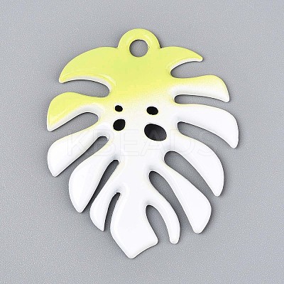 Spray Painted Alloy Big Pendants PALLOY-T092-79E-1