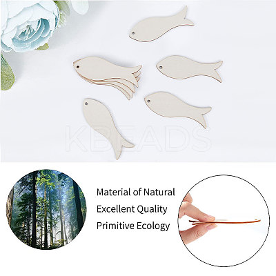 Animal Theme Unfinished Blank Wooden Pendants Set for Painting Arts WOOD-WH0124-26C-1