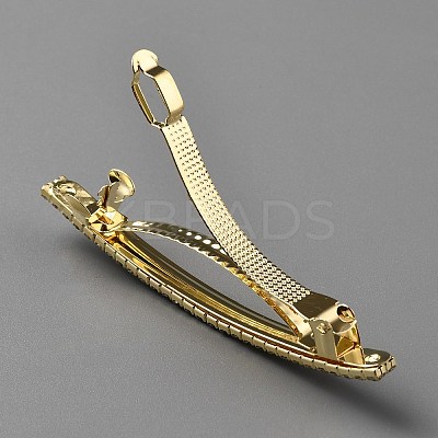Rrhinestone with Alloy Hair Barrettes OHAR-WH20010-13LG-1